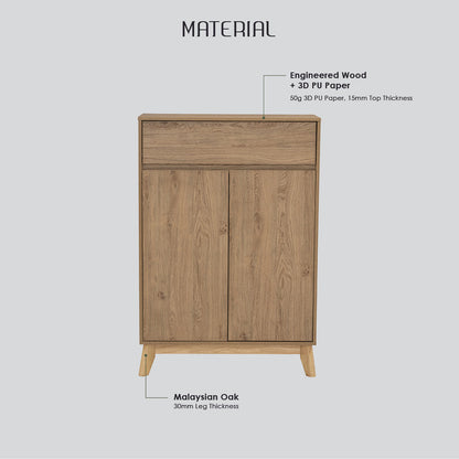 Hirado Sideboard Hallway Table Shoe Cabinet - Natural - Cosy Abode