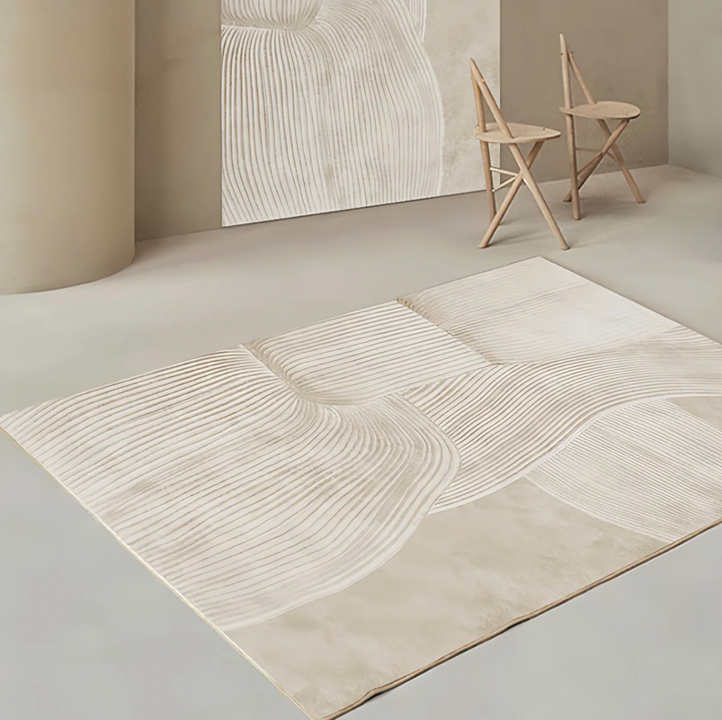 Wabi-Sabi style- white Imitation Cashmere Rug 200cm＊300cm - Cosy Abode