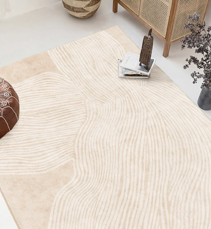 Wabi-Sabi style- white Imitation Cashmere Rug 200cm＊300cm - Cosy Abode