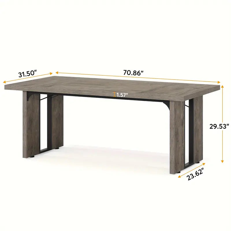 NNETMLT Rustic  Rectangular Dining Table - Cosy Abode