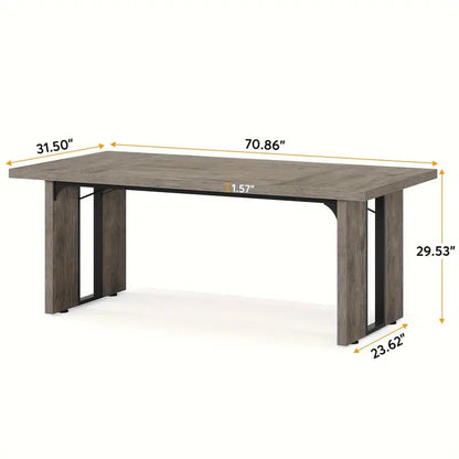 NNETMLT Rustic  Rectangular Dining Table - Cosy Abode