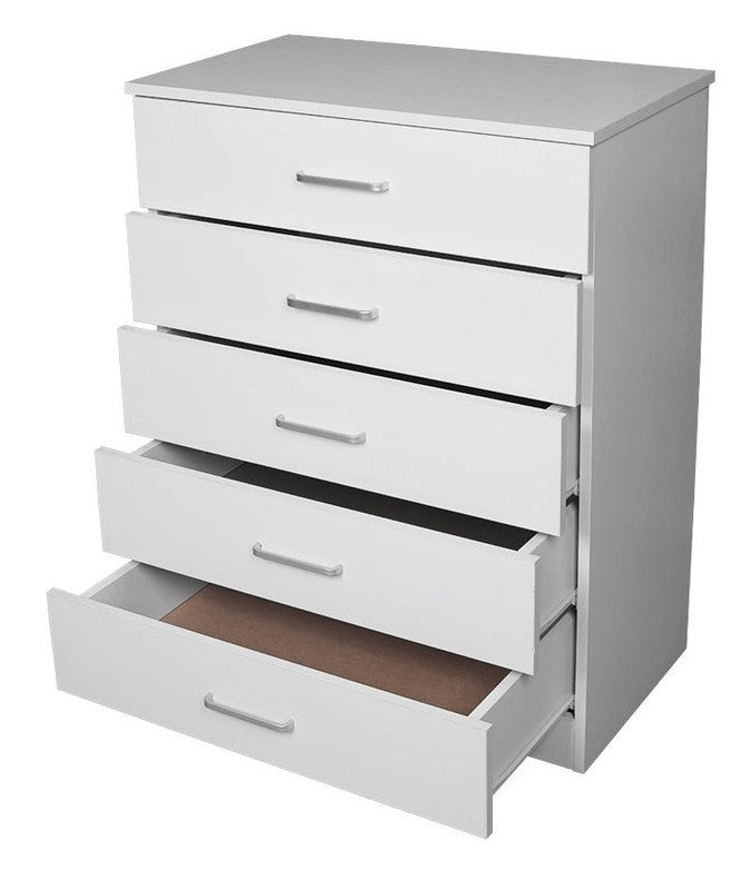 NNECN Classic Elegance: Five-Drawer Chest for Organized Living - Cosy Abode