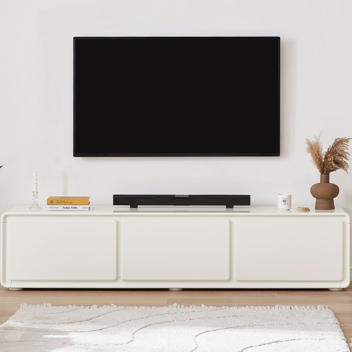 Astrid White TV Stand - Cosy Abode
