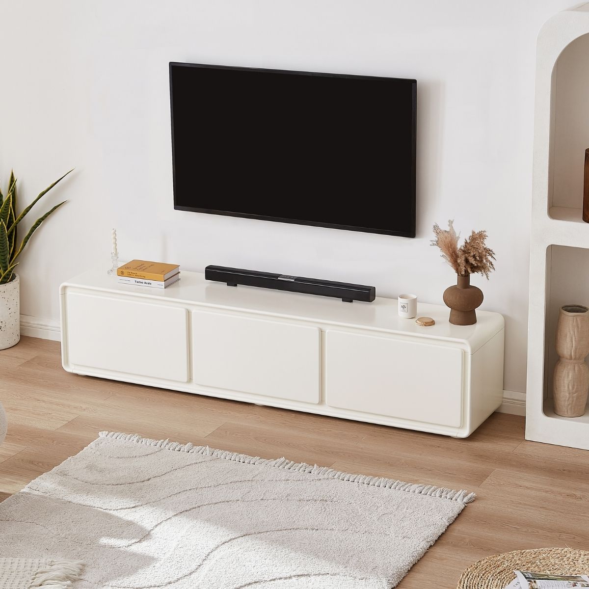 Astrid White TV Stand - Cosy Abode