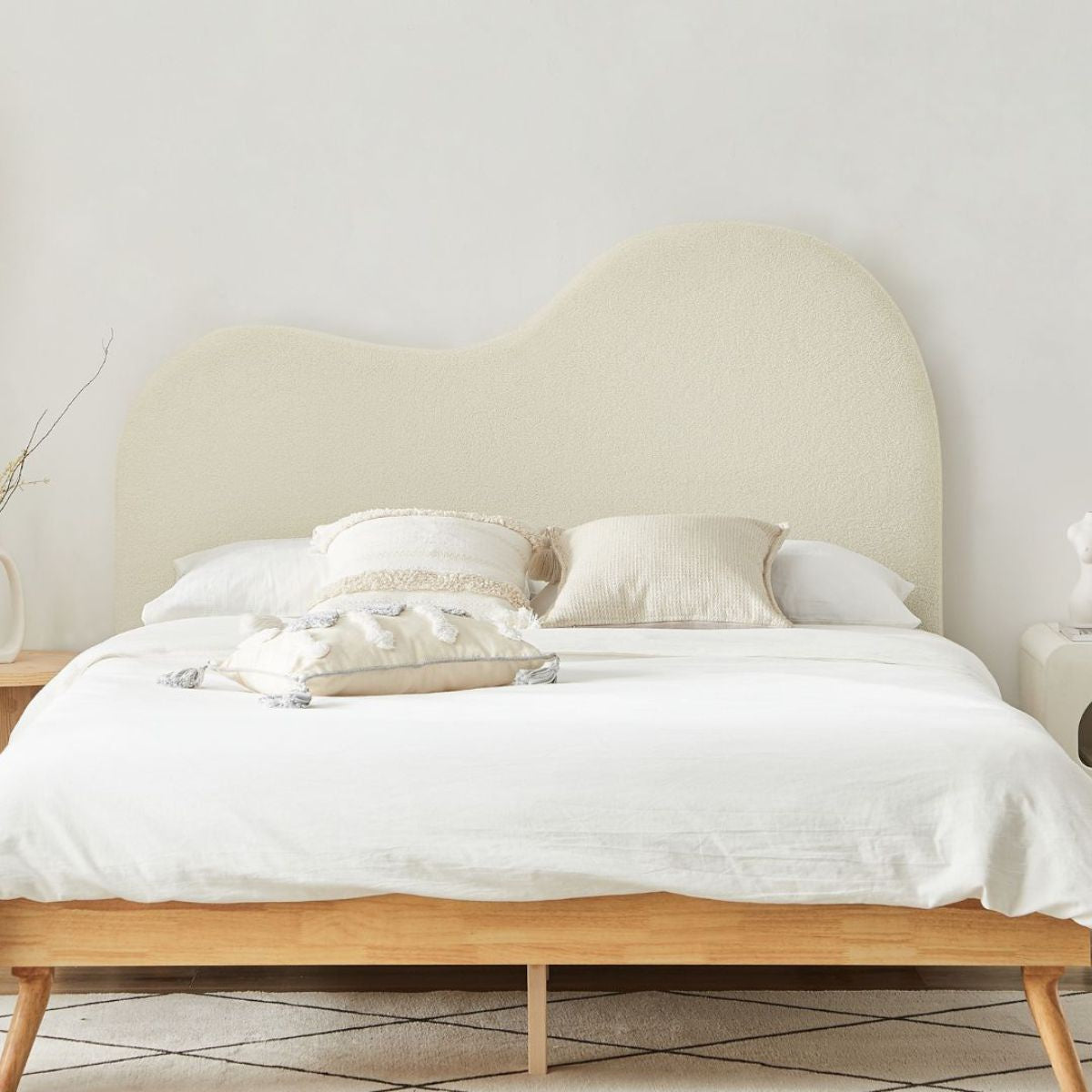 Dome Whte Headboard Queen - Cosy Abode