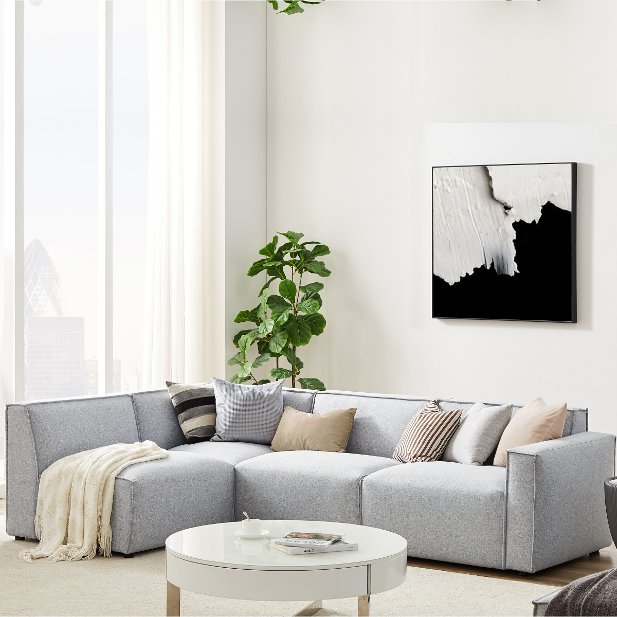 Bryce Right Arm Modular Sofa - Cosy Abode