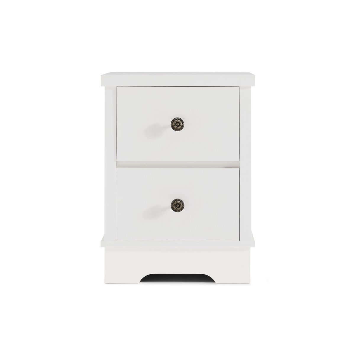 Margaux White Coastal Style Bedside Table - Cosy Abode