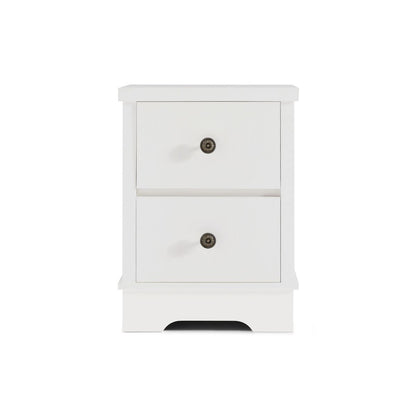 Margaux White Coastal Style Bedside Table - Cosy Abode