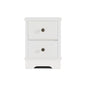 Margaux White Coastal Style Bedside Table - Cosy Abode