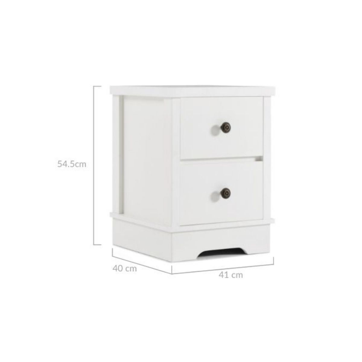 Margaux White Coastal Style Bedside Table - Cosy Abode