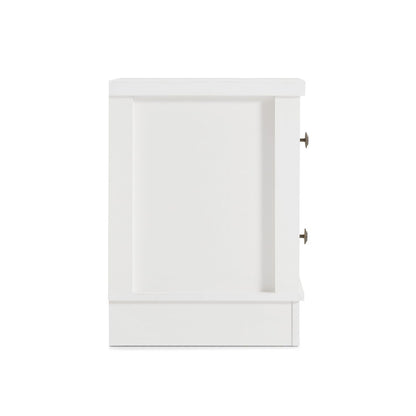 Margaux White Coastal Style Bedside Table - Cosy Abode