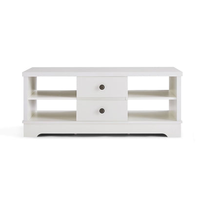 Margaux White Coastal Style Coffee Table with Drawers - Cosy Abode