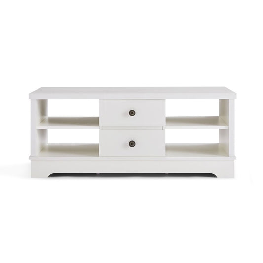 Margaux White Coastal Style Coffee Table with Drawers - Cosy Abode