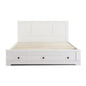 Margaux White Coastal Lifestyle Bedframe with Storage Drawers Queen - Cosy Abode