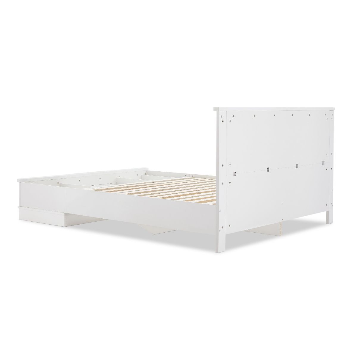 Margaux White Coastal Lifestyle Bedframe with Storage Drawers Queen - Cosy Abode