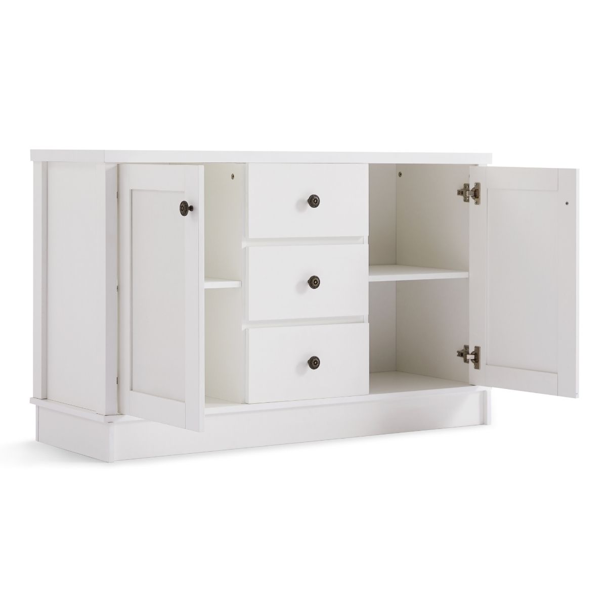 Margaux White Coastal Style Sideboard Buffet Unit - Cosy Abode