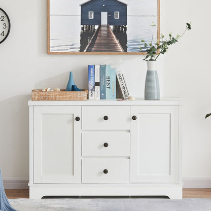 Margaux White Coastal Style Sideboard Buffet Unit - Cosy Abode