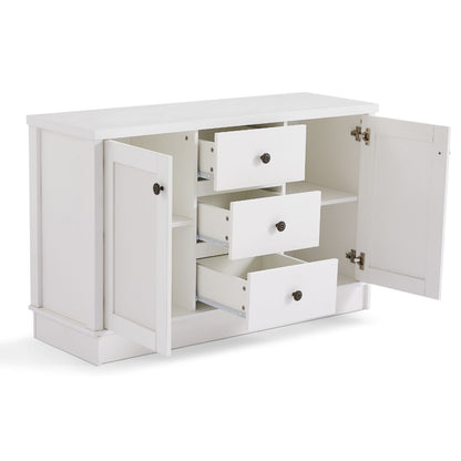 Margaux White Coastal Style Sideboard Buffet Unit - Cosy Abode