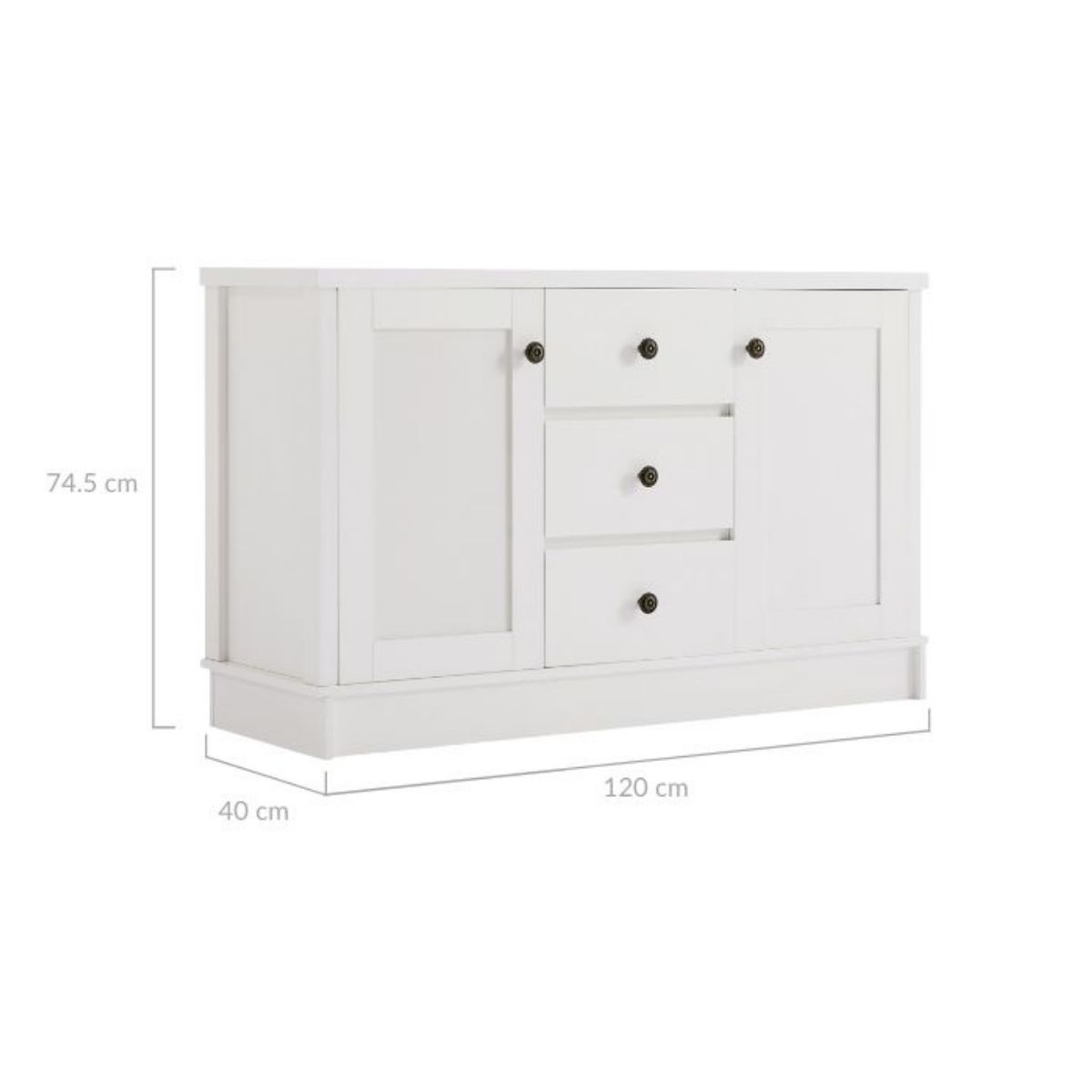 Margaux White Coastal Style Sideboard Buffet Unit - Cosy Abode