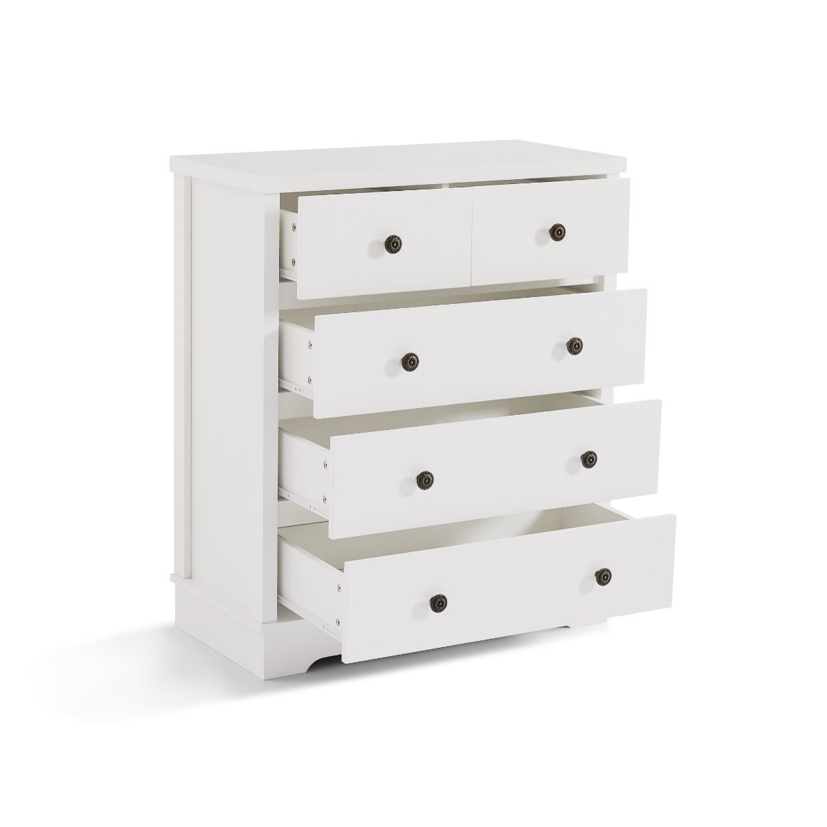 Margaux White Coastal Style Chest of Drawers Tallboy - Cosy Abode