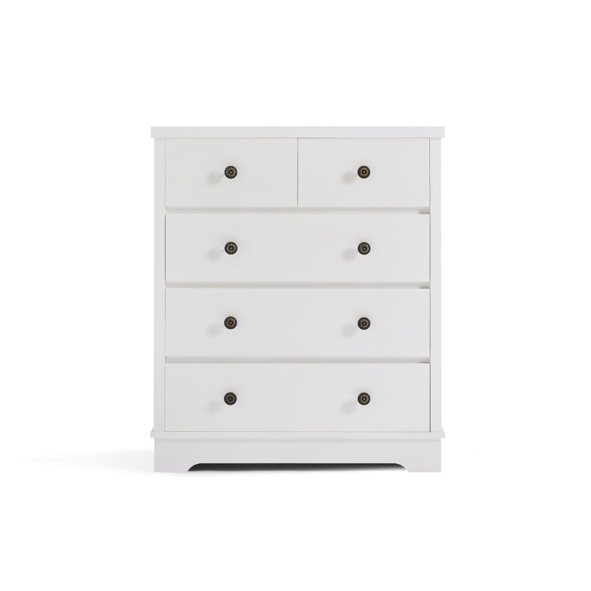 Margaux White Coastal Style Chest of Drawers Tallboy - Cosy Abode