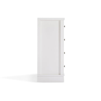 Margaux White Coastal Style Chest of Drawers Tallboy - Cosy Abode