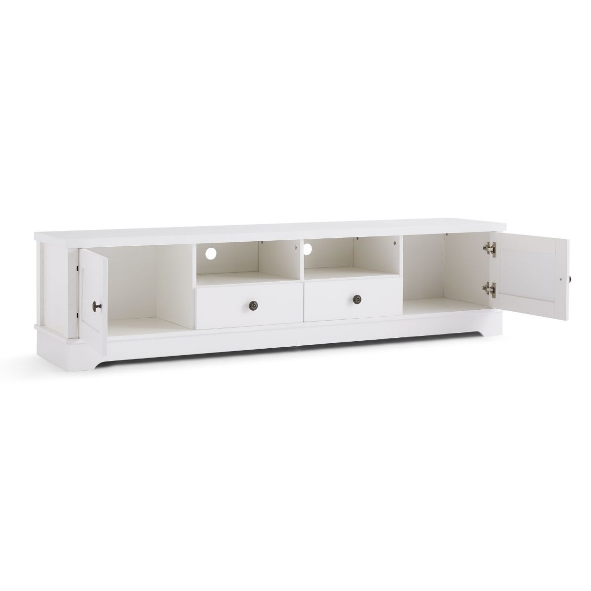 Margaux White Coastal Style 180cm Entertainment Unit - Cosy Abode