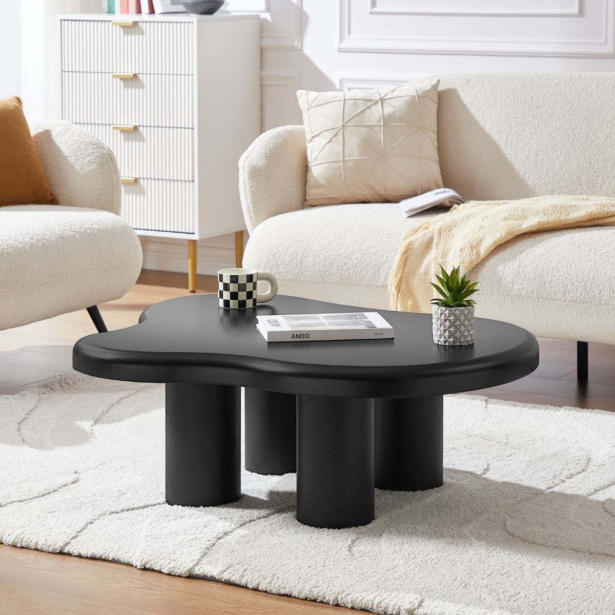 Colton Black Coffee Table - Cosy Abode