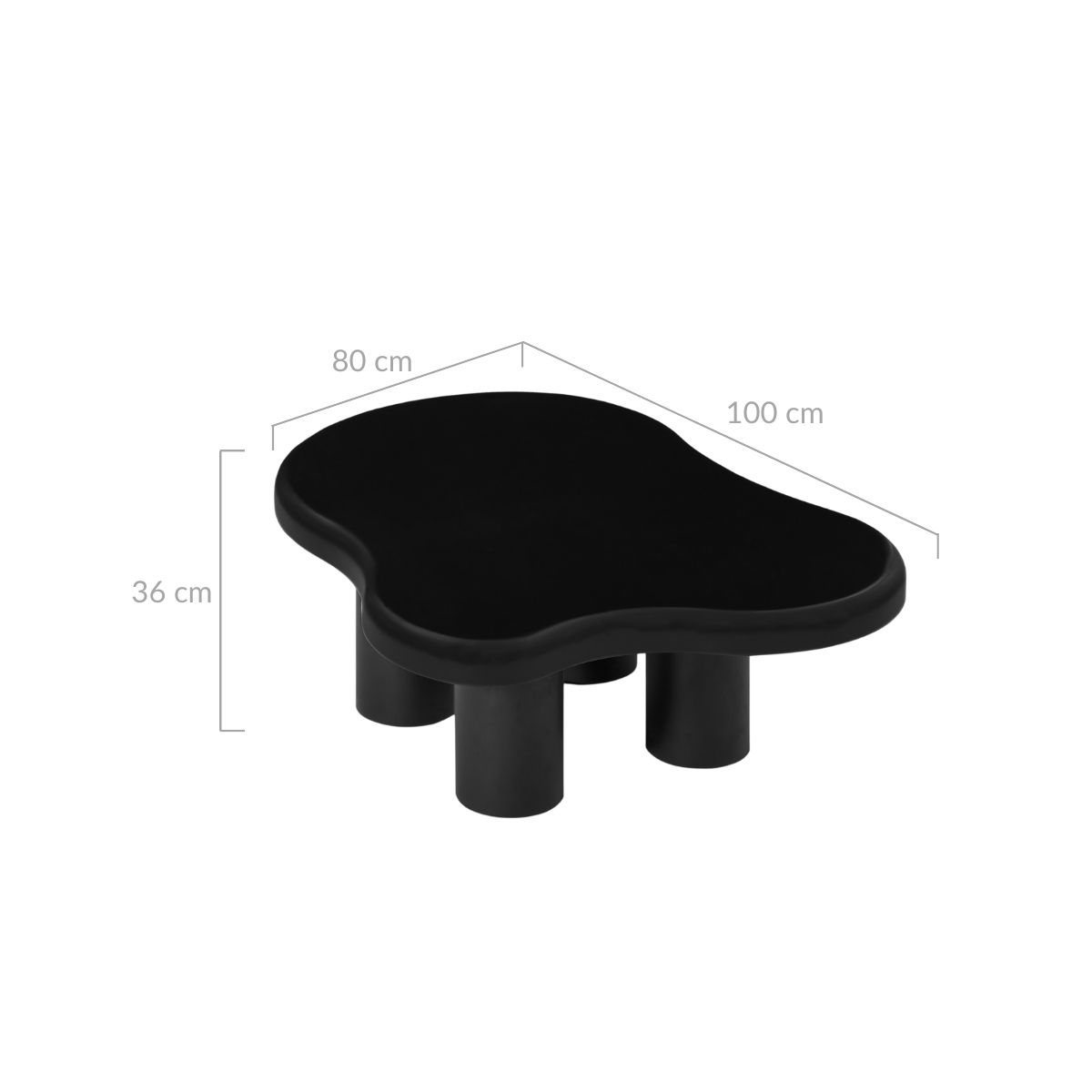 Colton Black Coffee Table - Cosy Abode