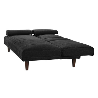 Fabric Sofa Bed with Cup Holder 3 Seater Lounge Couch - Charcoal - Cosy Abode
