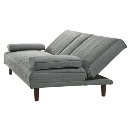 Fabric Sofa Bed with Cup Holder 3 Seater Lounge Couch - Light Grey - Cosy Abode