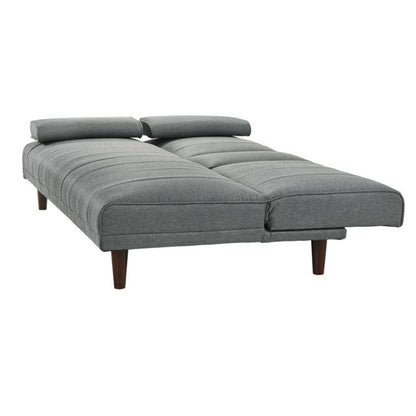 Fabric Sofa Bed with Cup Holder 3 Seater Lounge Couch - Light Grey - Cosy Abode