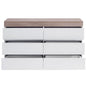 Ashley Coastal White Wooden Chest of 6 Drawers - Cosy Abode