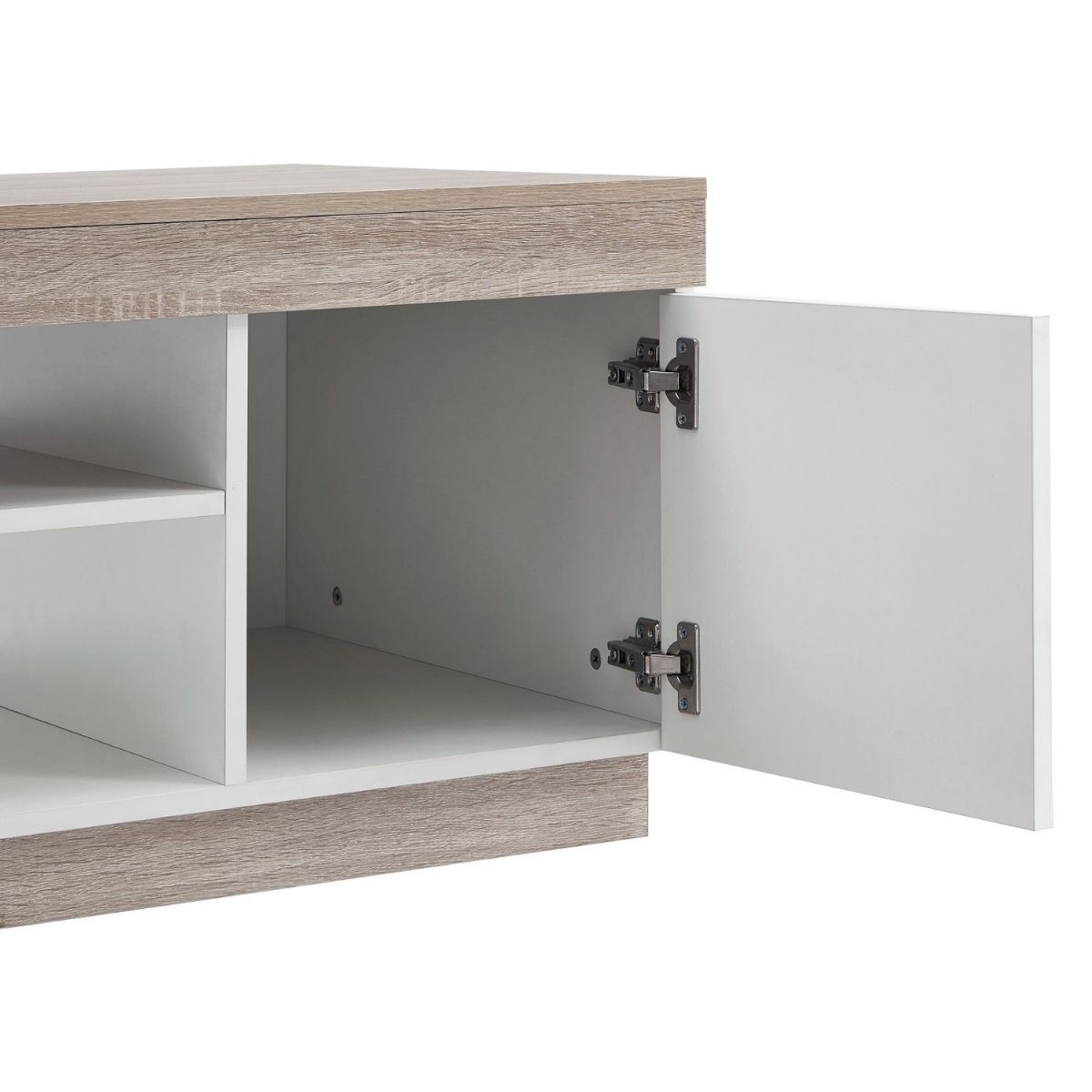 Ashley Coastal White Wooden Coffee Table Oak and White - Cosy Abode