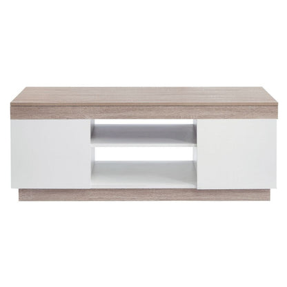 Ashley Coastal White Wooden Coffee Table Oak and White - Cosy Abode