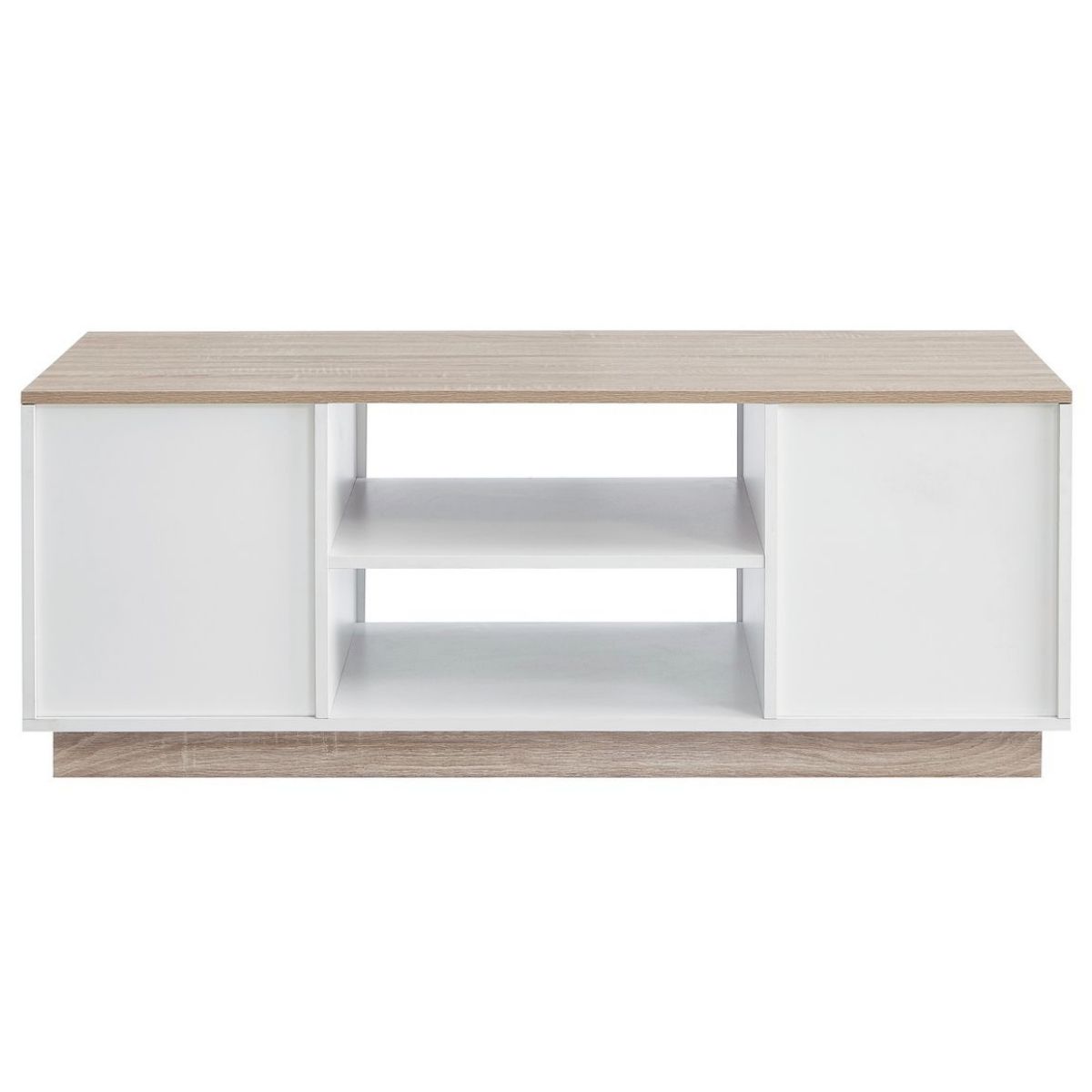 Ashley Coastal White Wooden Coffee Table Oak and White - Cosy Abode