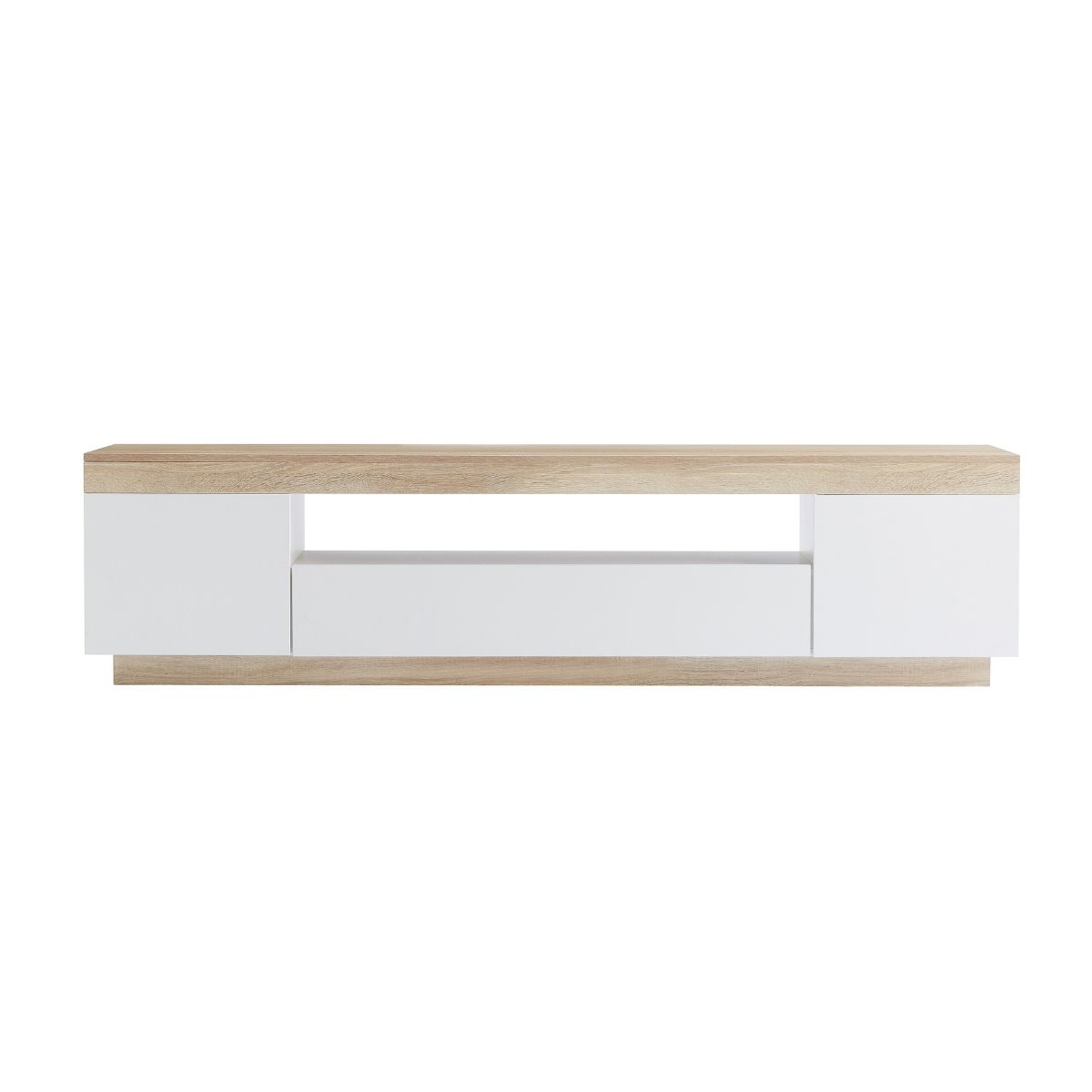 Ashley Coastal White Wooden TV Cabinet Entertainment UniT - Cosy Abode