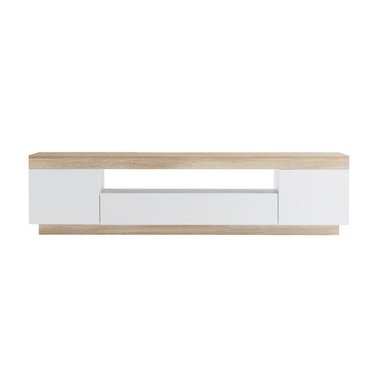 Ashley Coastal White Wooden TV Cabinet Entertainment UniT - Cosy Abode