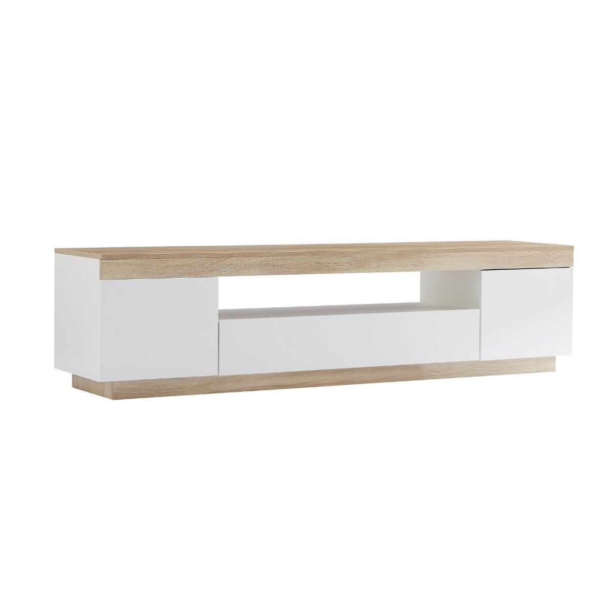 Ashley Coastal White Wooden TV Cabinet Entertainment UniT - Cosy Abode