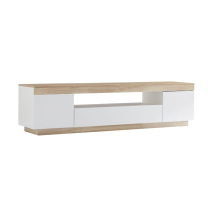 Ashley Coastal White Wooden TV Cabinet Entertainment UniT - Cosy Abode