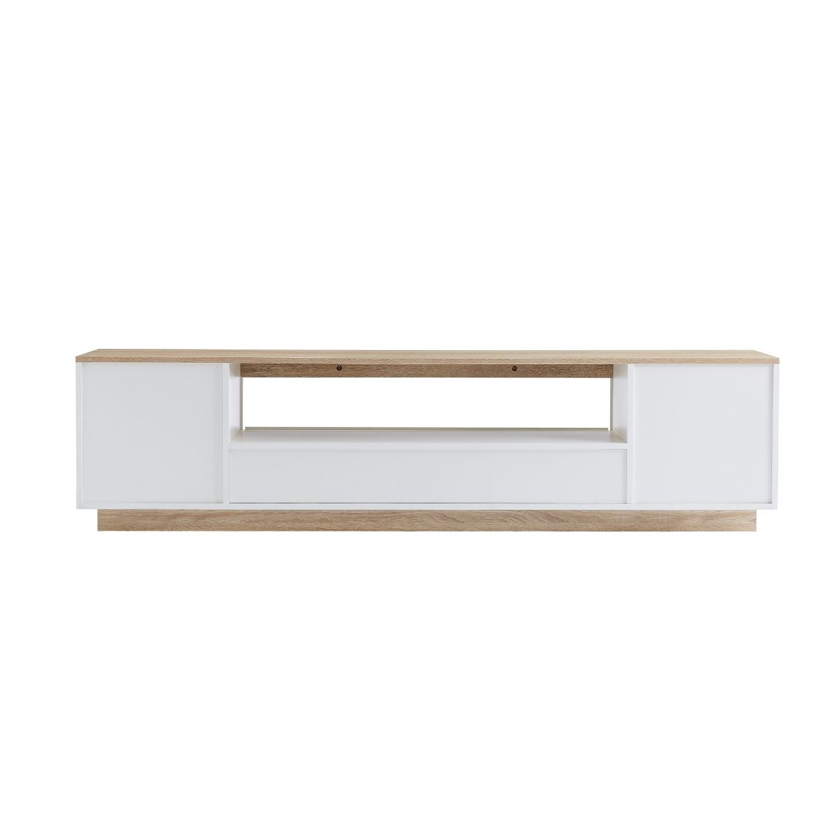 Ashley Coastal White Wooden TV Cabinet Entertainment UniT - Cosy Abode