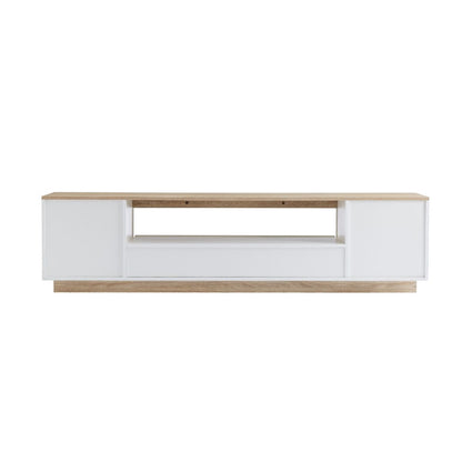 Ashley Coastal White Wooden TV Cabinet Entertainment UniT - Cosy Abode