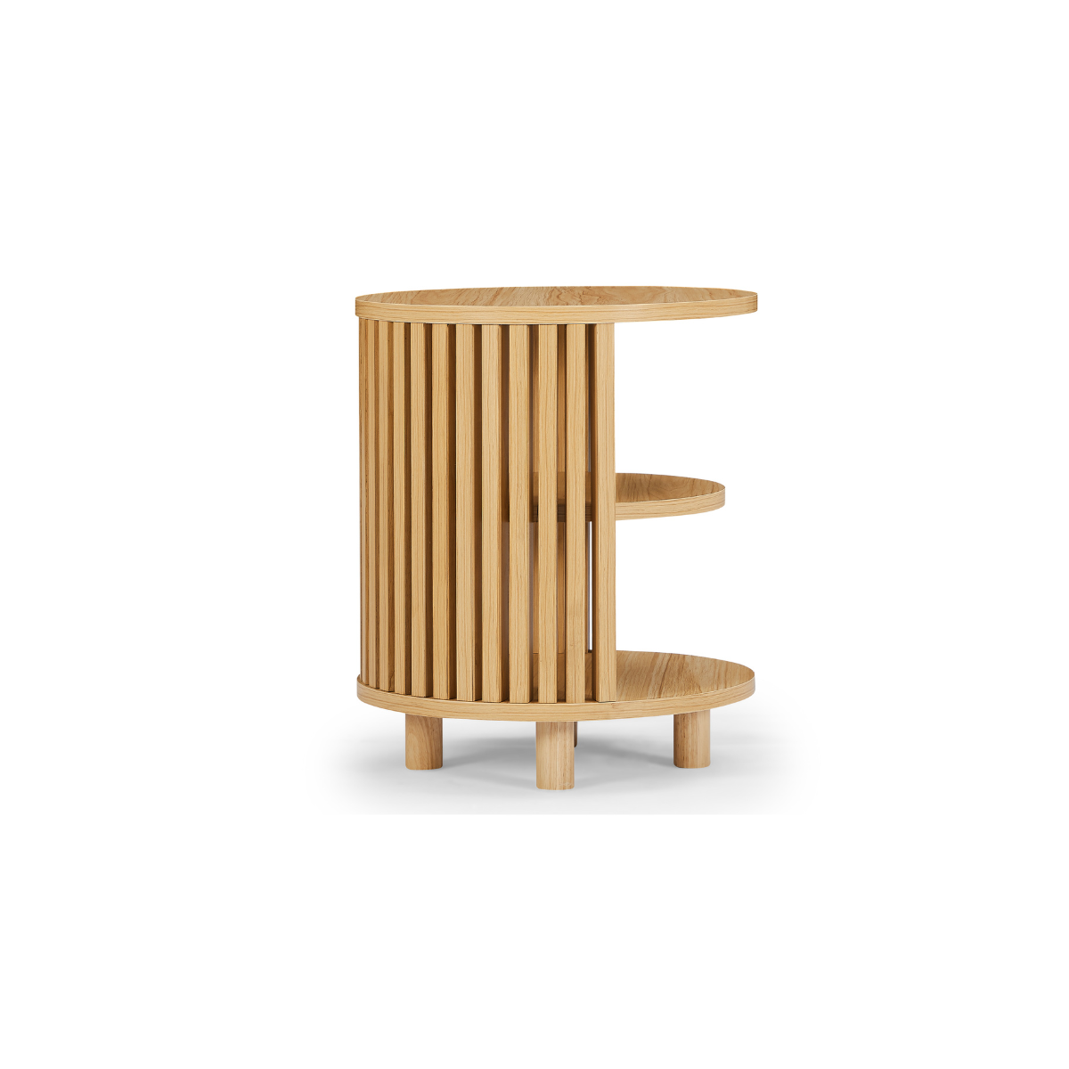 Henley Round Wooden Bedside Table - Cosy Abode