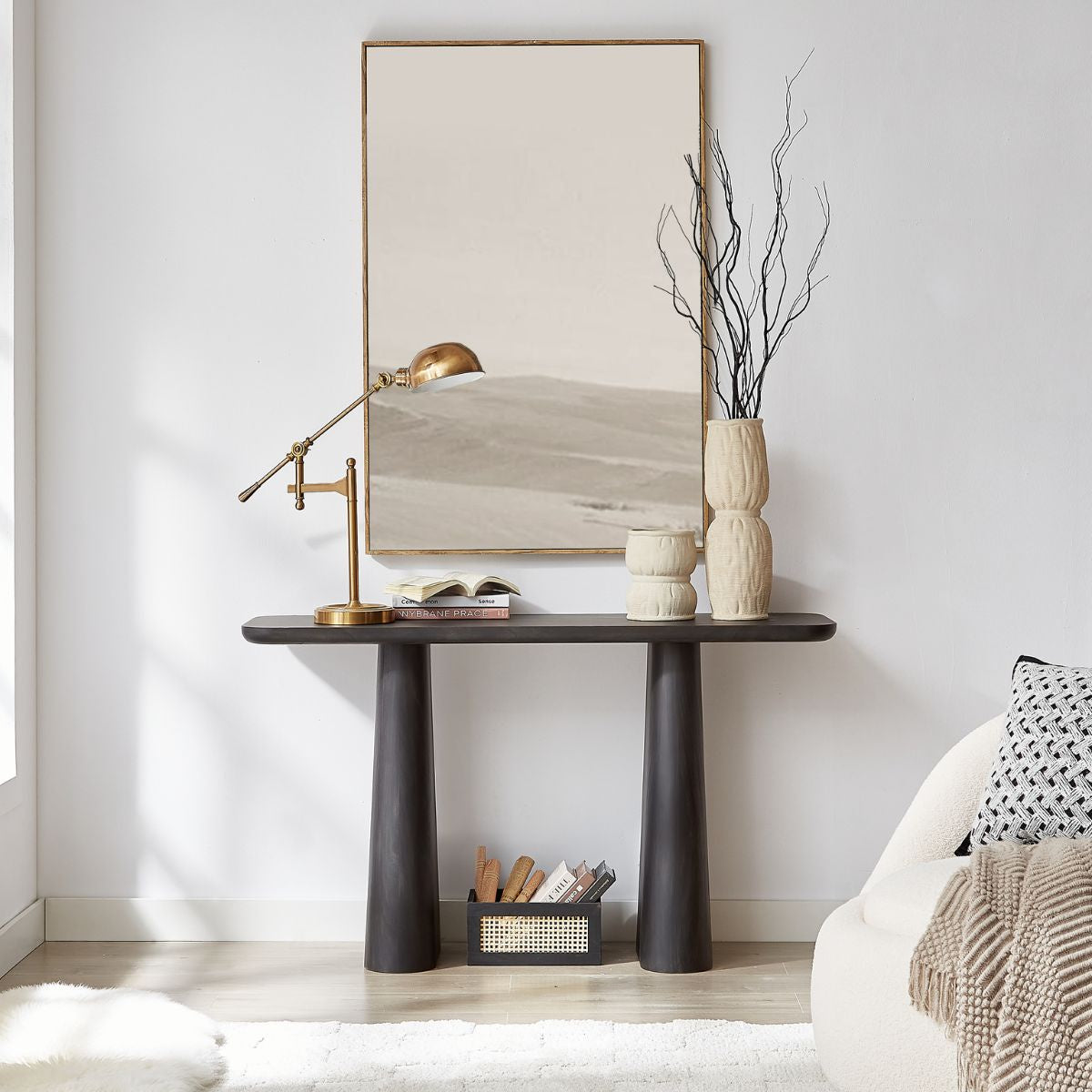 Hallie Black Console Table - Cosy Abode