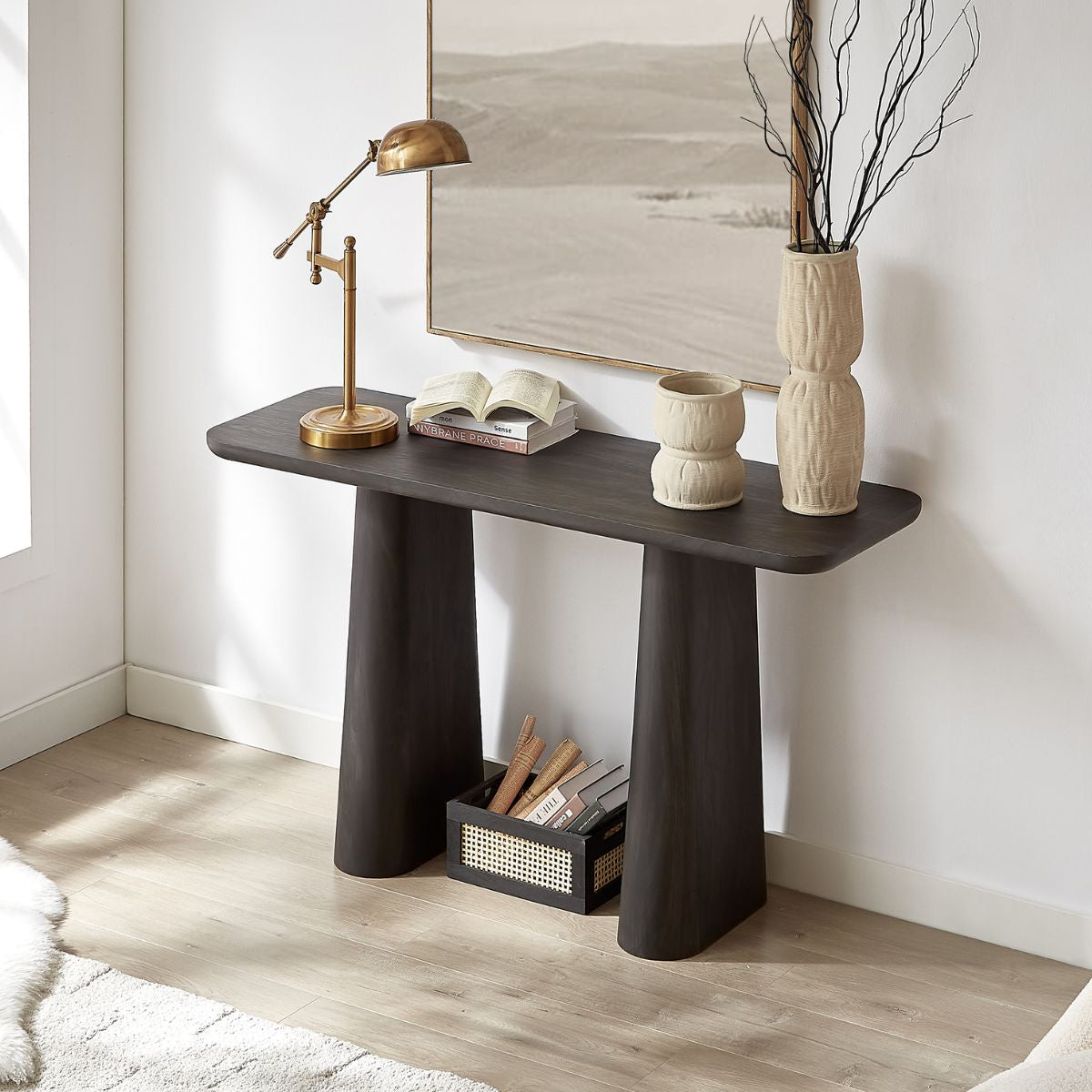 Hallie Black Console Table - Cosy Abode