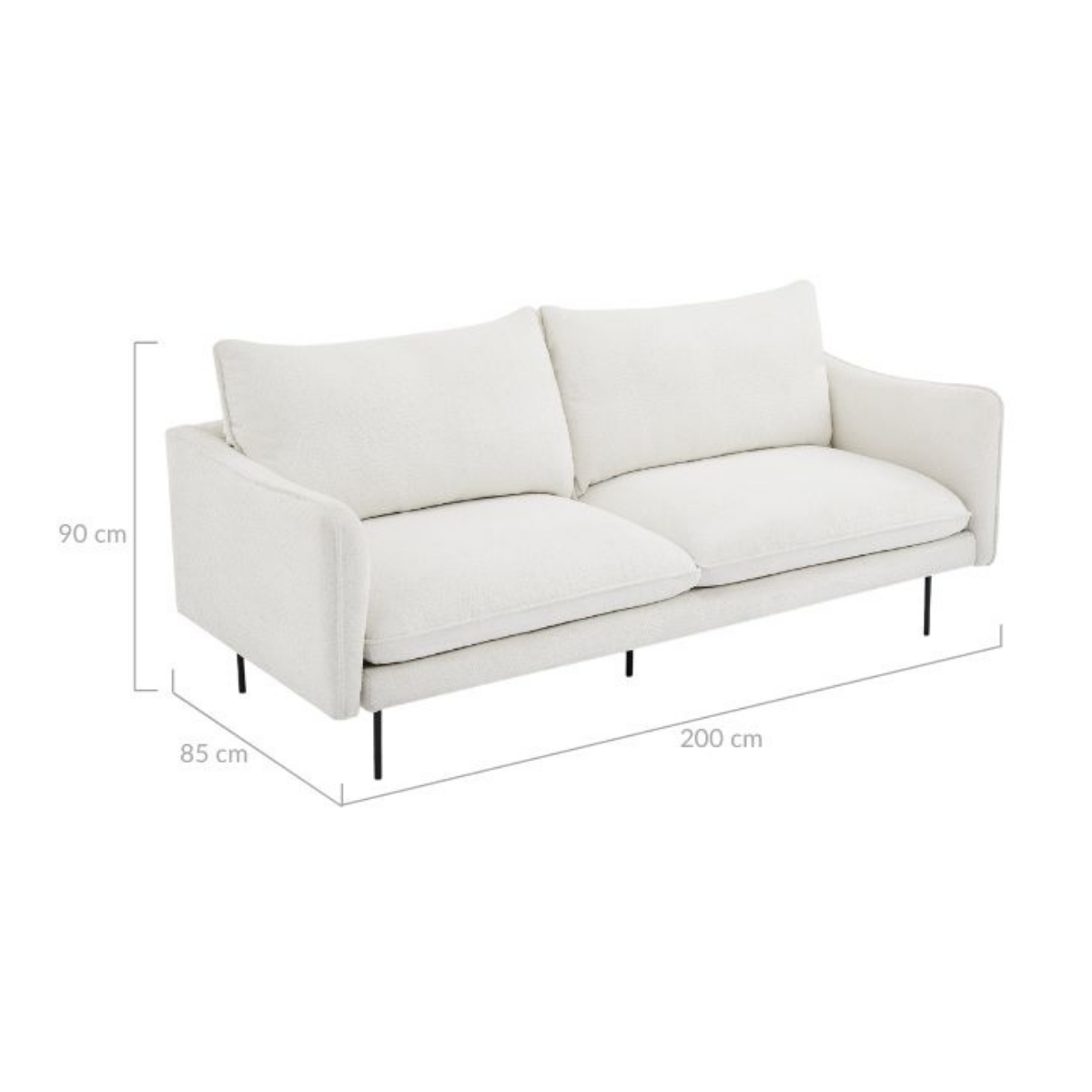 Jasmine Boucle 3 Seater Sofa - Cosy Abode