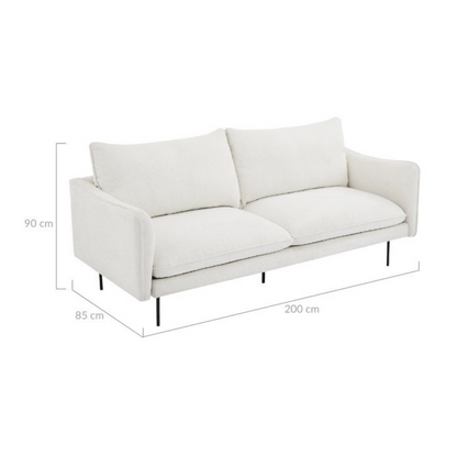 Jasmine Boucle 3 Seater Sofa - Cosy Abode