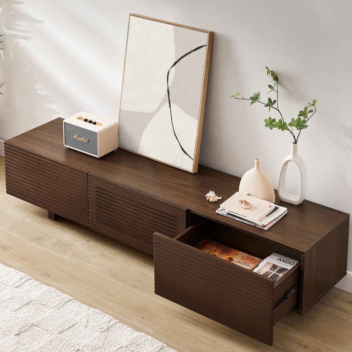 Loren Wooden TV Unit - Cosy Abode