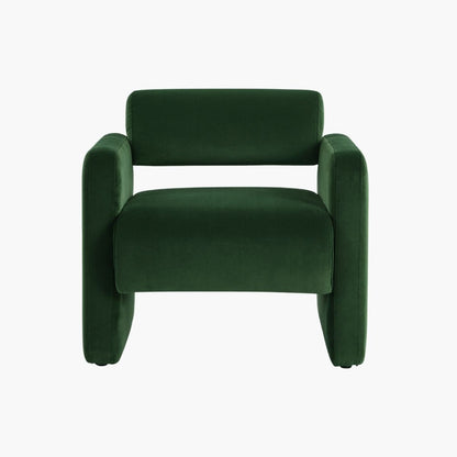 Lilah Modern Boucle Fabric Armchair - Basil Green - Cosy Abode