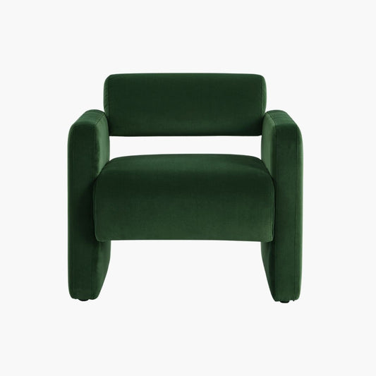 Lilah Modern Boucle Fabric Armchair - Basil Green - Cosy Abode
